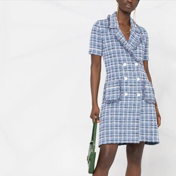 Sandro Ludivine Double Breasted Tweed Mini Dress NWT Size 38 US Size 6 or S - Picture 13 of 16